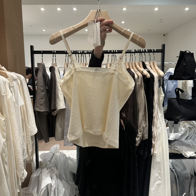 LE BUTTER韓國東大門直郵女士新品時尚26春夏吊帶背心荷葉邊LE BUTTER吊帶/背心