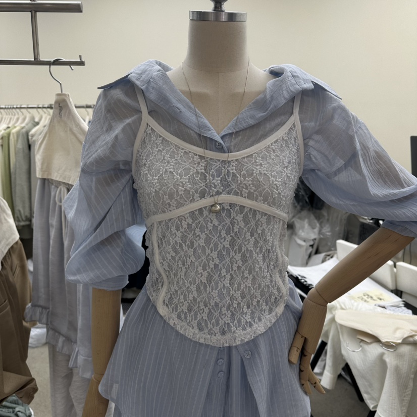 AMOEBA韓國直郵女士新款職業熱賣推薦休閑26春夏襯衫蕾絲衫AMOEBA襯衫/蕾絲衫