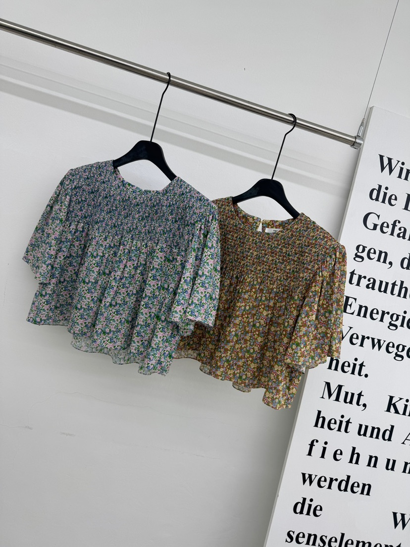 RED-A韓國代購女士新品休閑人氣職業26春夏襯衫蕾絲衫花朵RED-A襯衫/蕾絲衫