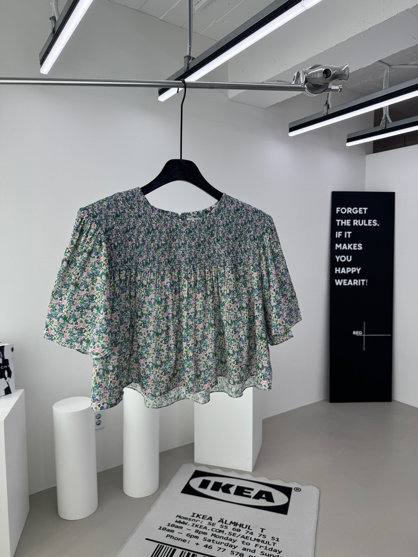 RED-A韓國代購女士新品休閑人氣職業26春夏襯衫蕾絲衫花朵RED-A襯衫/蕾絲衫圖色2