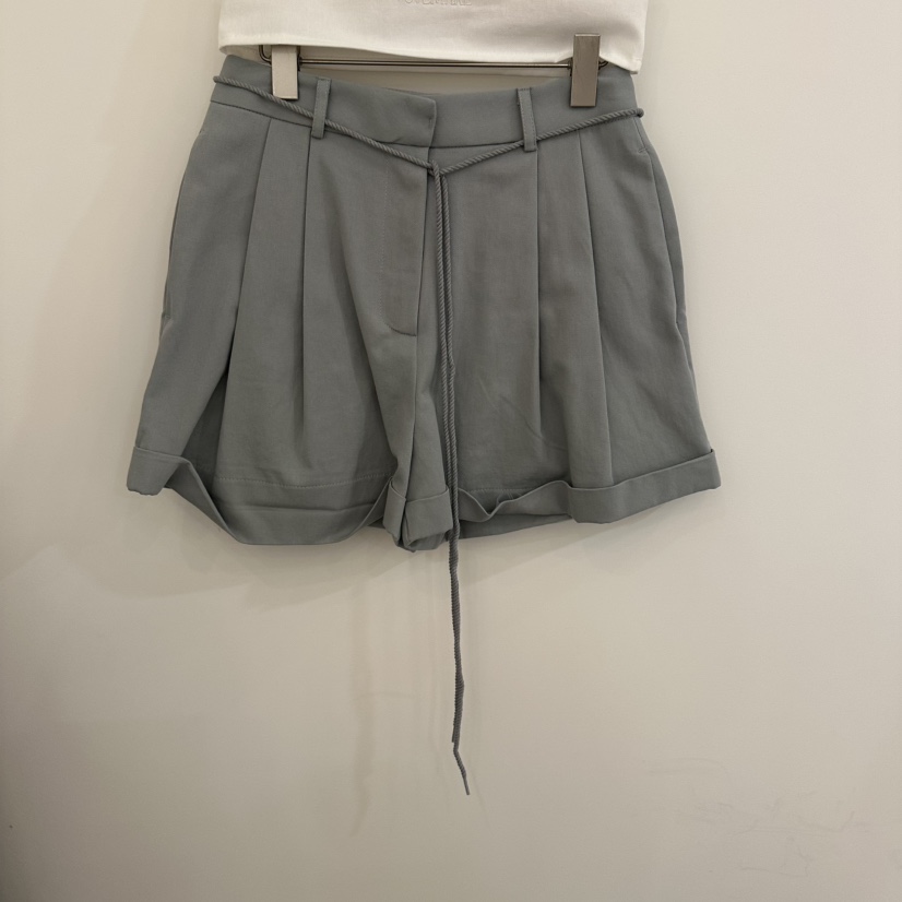 OVERTAKE韓國直郵女士新款時尚休閑職業熱賣人氣短褲含腰帶OVERTAKE短褲圖色2