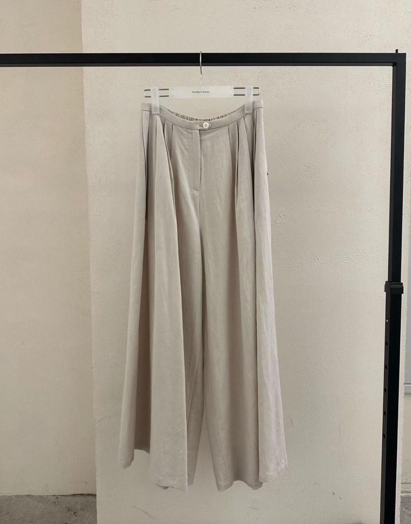 MONDAY TO SUNDAY韓國東大門代購女士新款推薦休閑褲闊腿褲MONDAY TO SUNDAY休閑褲圖色2