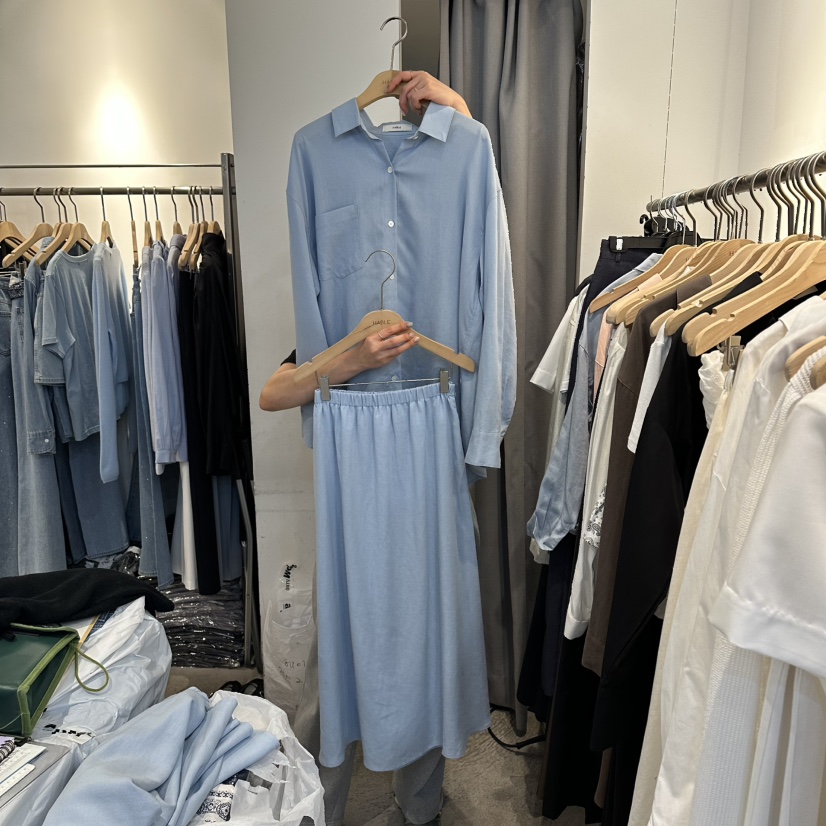 HABLE韓國代購女士新品職業熱賣人氣推薦時尚26春夏休閑長裙HABLE長裙