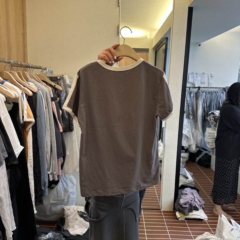 CHOI-L韓國東大門代購女士新款推薦26春夏時尚熱賣T恤撞色CHOIT恤