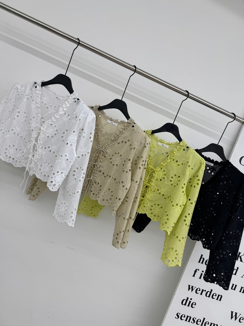 RED-A韓國直郵實拍女裝新品人氣襯衫蕾絲衫蕾絲開衫鏤空RED-A襯衫/蕾絲衫