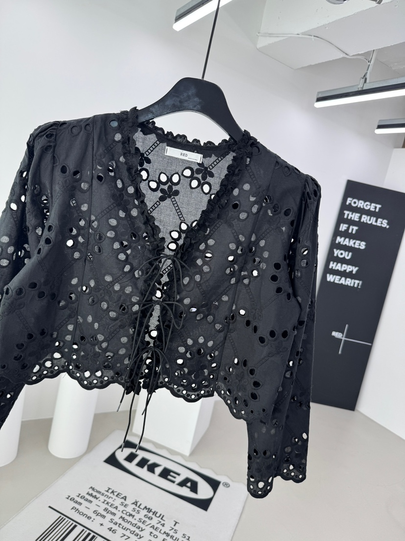 RED-A韓國直郵實拍女裝新品人氣襯衫蕾絲衫蕾絲開衫鏤空RED-A襯衫/蕾絲衫圖色4