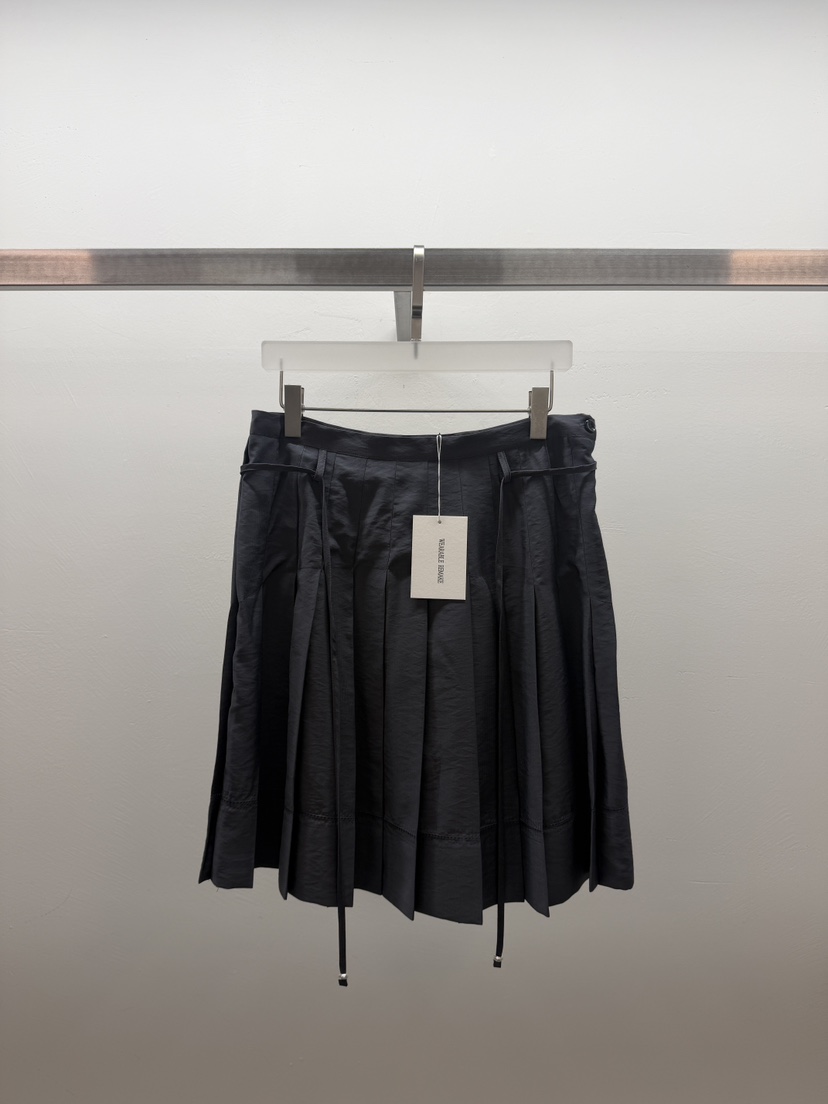WEARABLE-L韓國直郵女士新品職業人氣半身裙中短裙含腰繩WEARABLE半身裙/中短裙圖色2墨