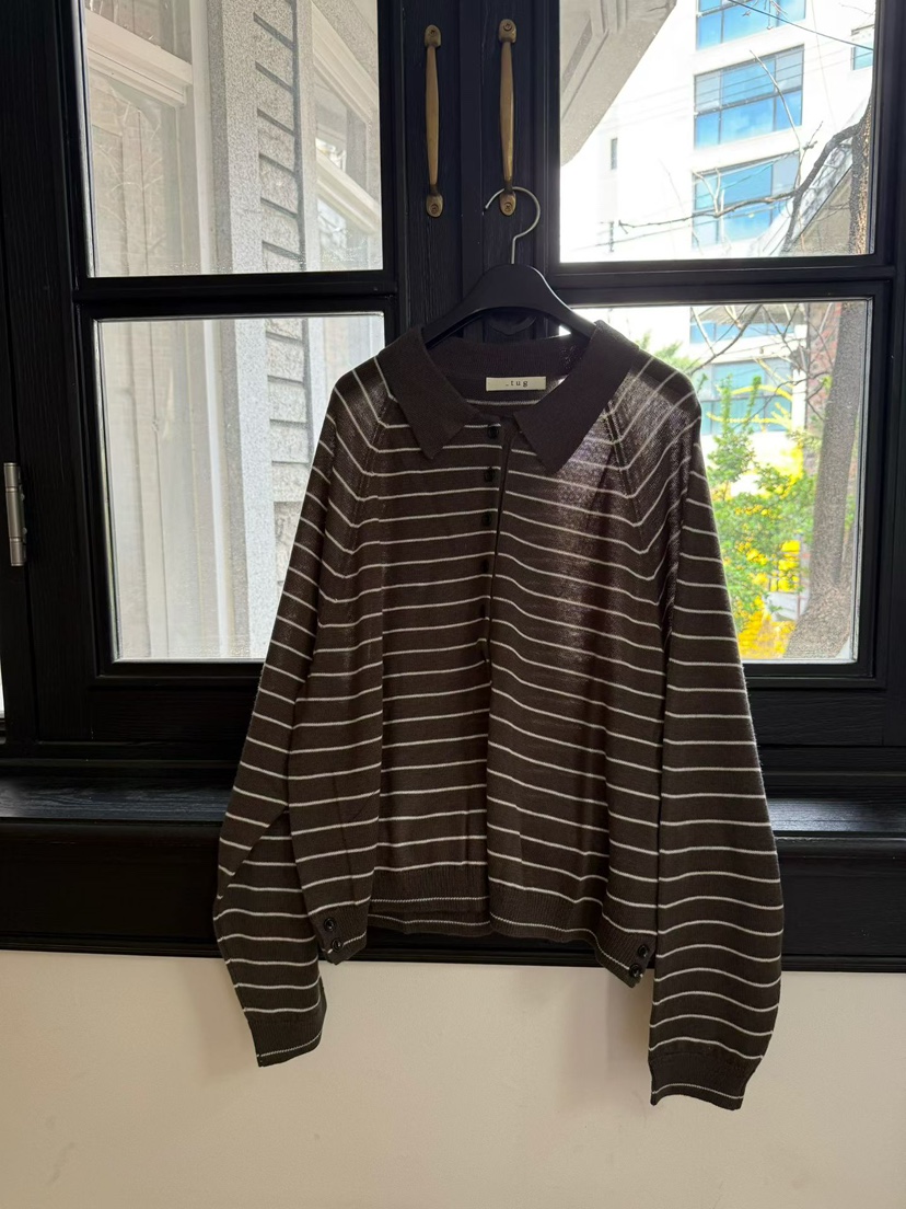 TUG韓國東大門代購女裝新款休閑推薦職業26春夏針織衫條紋TUG針織衫圖色2