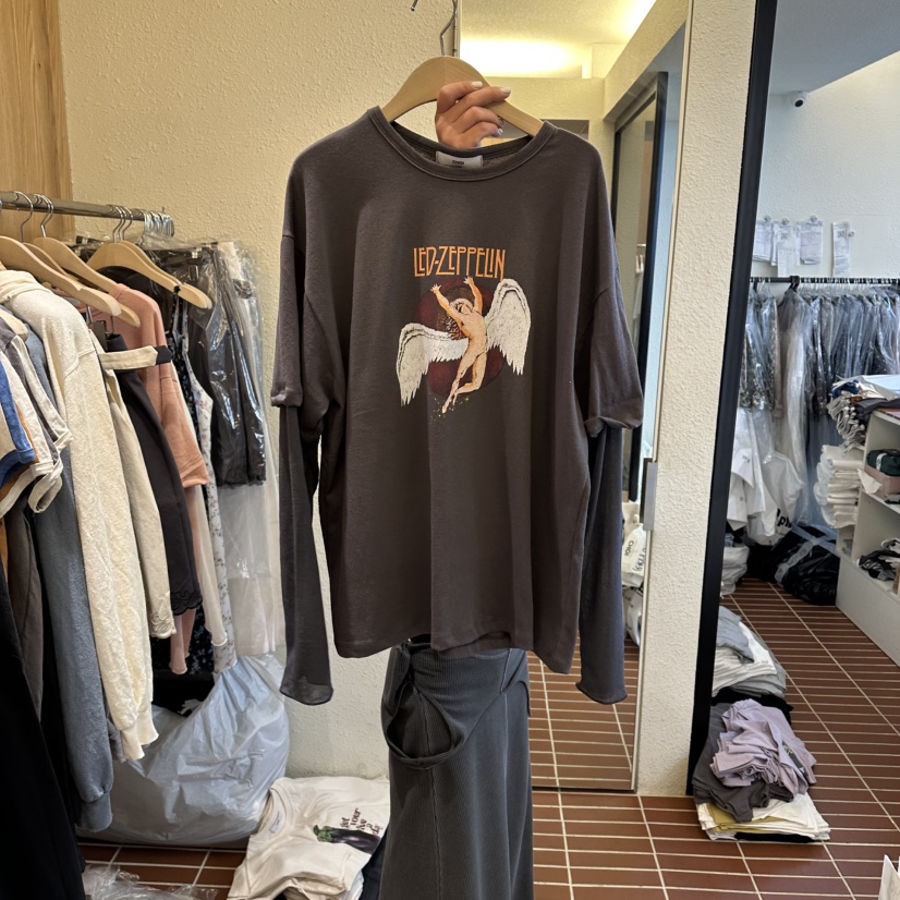 CHOI-L韓國直郵女士新款推薦休閑26春夏熱賣長袖T恤假兩件CHOI長袖T恤圖色3