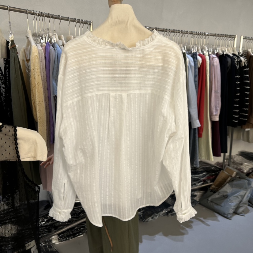 DOUBLE STANDARD/LE SMOKING/MAISONSTAFF韓國東大門直郵女裝新款職業襯衫蕾絲衫MAISONSTAFF襯衫/蕾絲衫