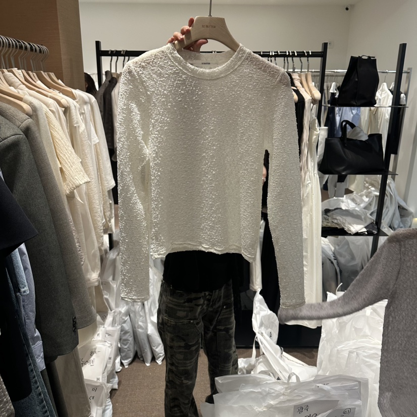 LE BUTTER韓國直郵實拍女士新品推薦職業時尚襯衫蕾絲衫LE BUTTER襯衫/蕾絲衫