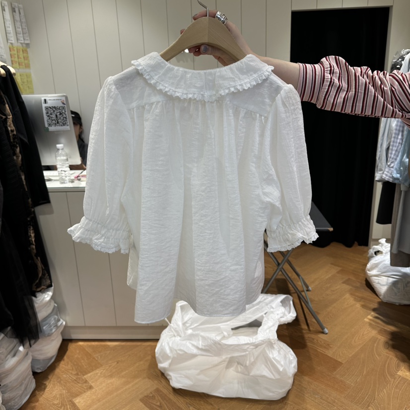 ARC韓國直郵實拍女士新品職業熱賣休閑26春夏人氣襯衫蕾絲衫ARC EN CIEL襯衫/蕾絲衫