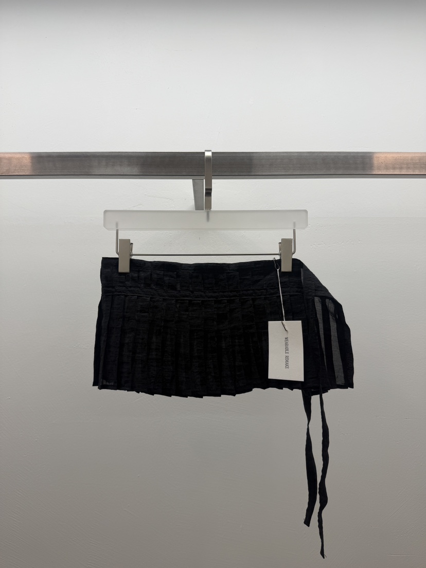 WEARABLE-L韓國東大門直郵女裝新品推薦時尚休閑短裙褶皺WEARABLE短裙圖色2