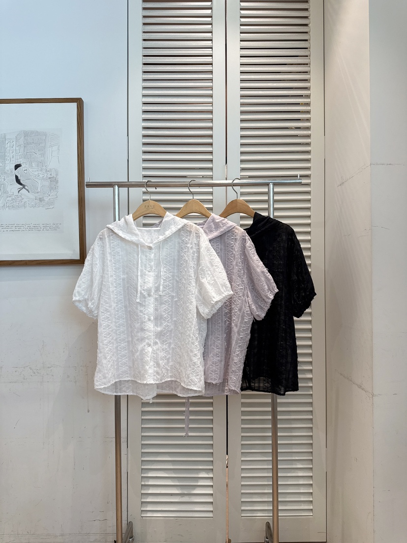 FAVE-L韓國直郵實拍女士新款推薦休閑時尚襯衫蕾絲衫連帽衫FAVE-L襯衫/蕾絲衫