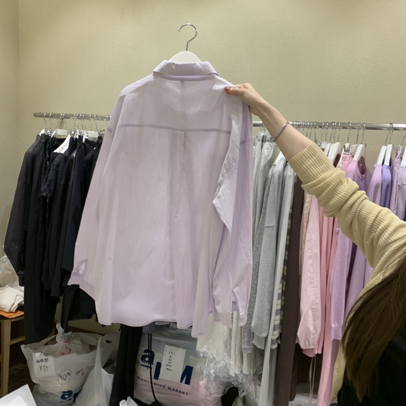 BROCCOLISALAD韓國東大門代購女裝新品推薦襯衫蕾絲衫口袋BROCCOLISALAD襯衫/蕾絲衫