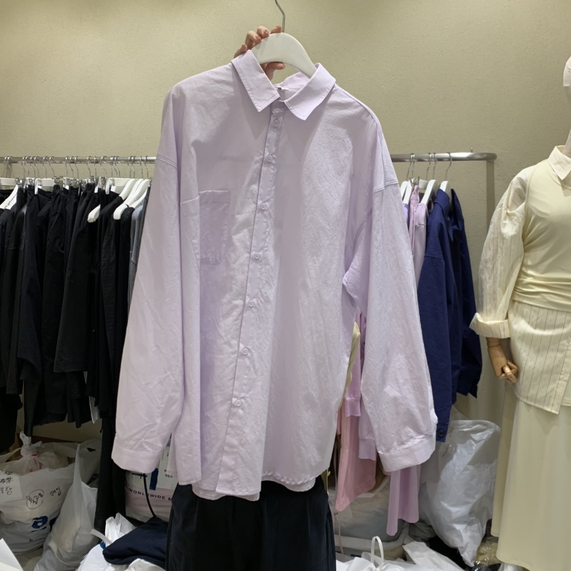 BROCCOLISALAD韓國東大門代購女裝新品推薦襯衫蕾絲衫口袋BROCCOLISALAD襯衫/蕾絲衫圖色1