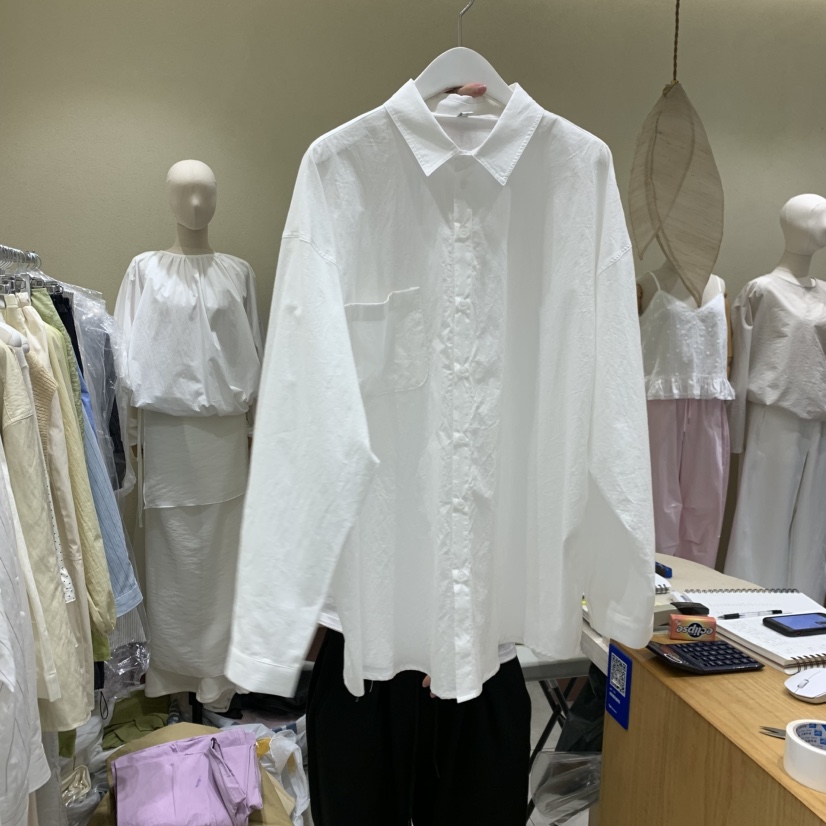 BROCCOLISALAD韓國東大門代購女裝新品推薦襯衫蕾絲衫口袋BROCCOLISALAD襯衫/蕾絲衫圖色2