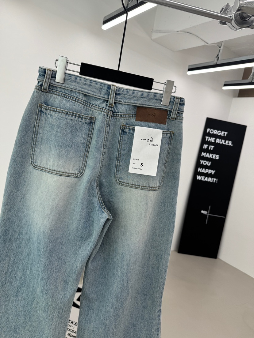 RED-A韓國直郵女裝新款推薦休閑職業時尚熱賣牛仔褲復古RED-A牛仔褲