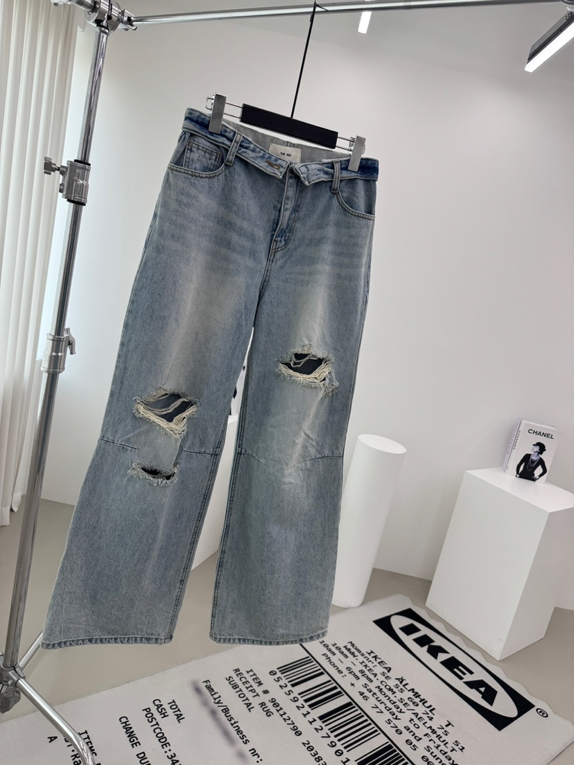 RED-A韓國直郵女裝新款推薦休閑職業時尚熱賣牛仔褲復古RED-A牛仔褲圖色1