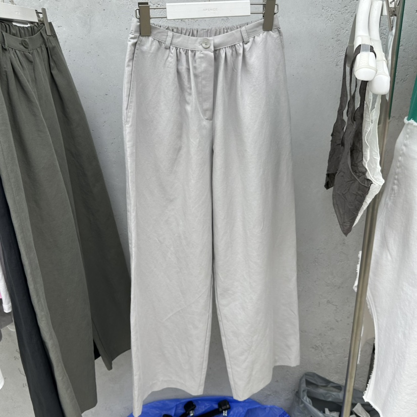 SIXTEEN韓國代購女士新款人氣時尚26春夏休閑熱賣休閑褲亞麻SIXTEEN休閑褲圖色1