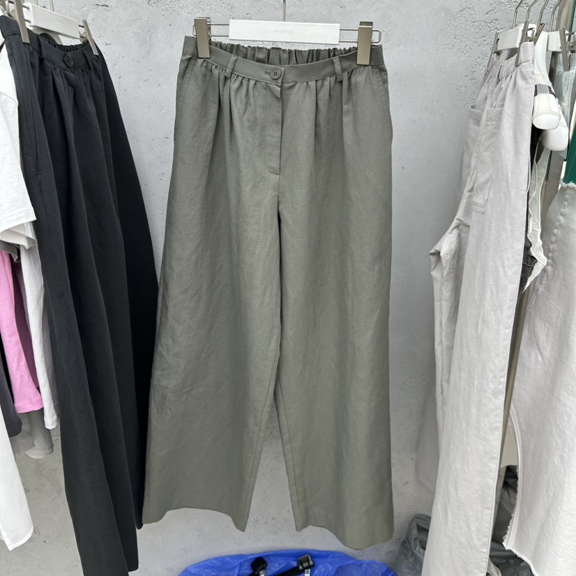 SIXTEEN韓國代購女士新款人氣時尚26春夏休閑熱賣休閑褲亞麻SIXTEEN休閑褲圖色2