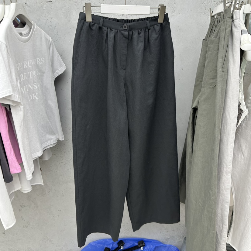 SIXTEEN韓國代購女士新款人氣時尚26春夏休閑熱賣休閑褲亞麻SIXTEEN休閑褲圖色3