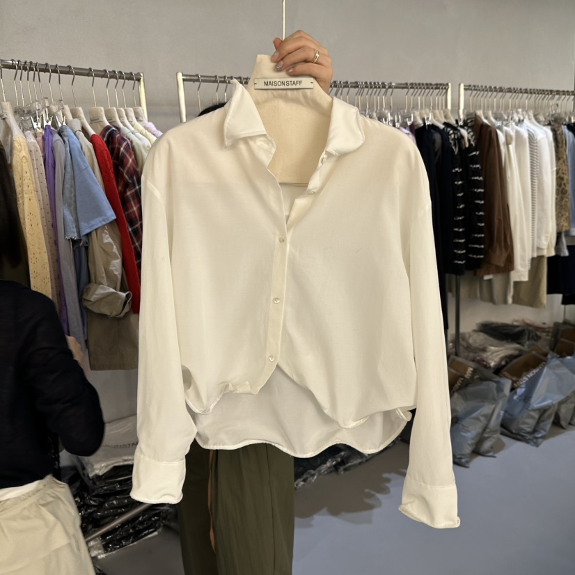 DOUBLE STANDARD/LE SMOKING/MAISONSTAFF韓國直郵女士新款休閑襯衫蕾絲衫MAISONSTAFF襯衫/蕾絲衫圖色1