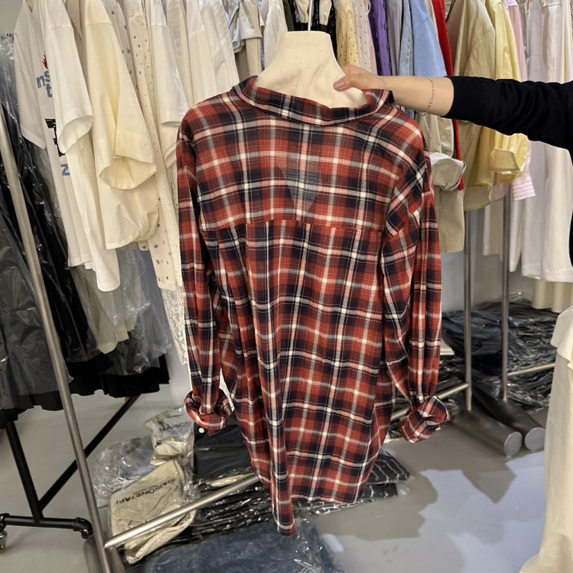 DOUBLE STANDARD/LE SMOKING/MAISONSTAFF韓國直郵女士新品推薦襯衫蕾絲衫格子MAISONSTAFF襯衫/蕾絲衫