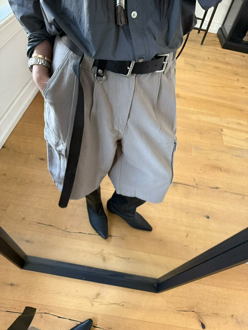 TUG韓國直郵女裝新品職業時尚人氣26春夏推薦休閑短褲亞麻TUG短褲