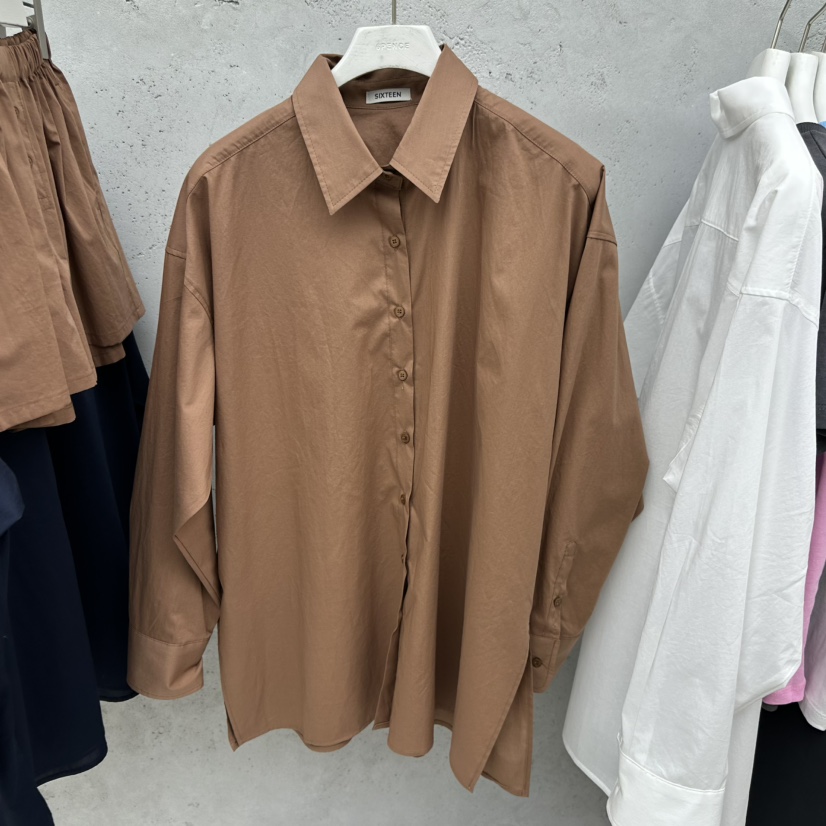 SIXTEEN韓國東大門代購女士新品熱賣26春夏襯衫蕾絲衫柔軟SIXTEEN襯衫/蕾絲衫圖色4