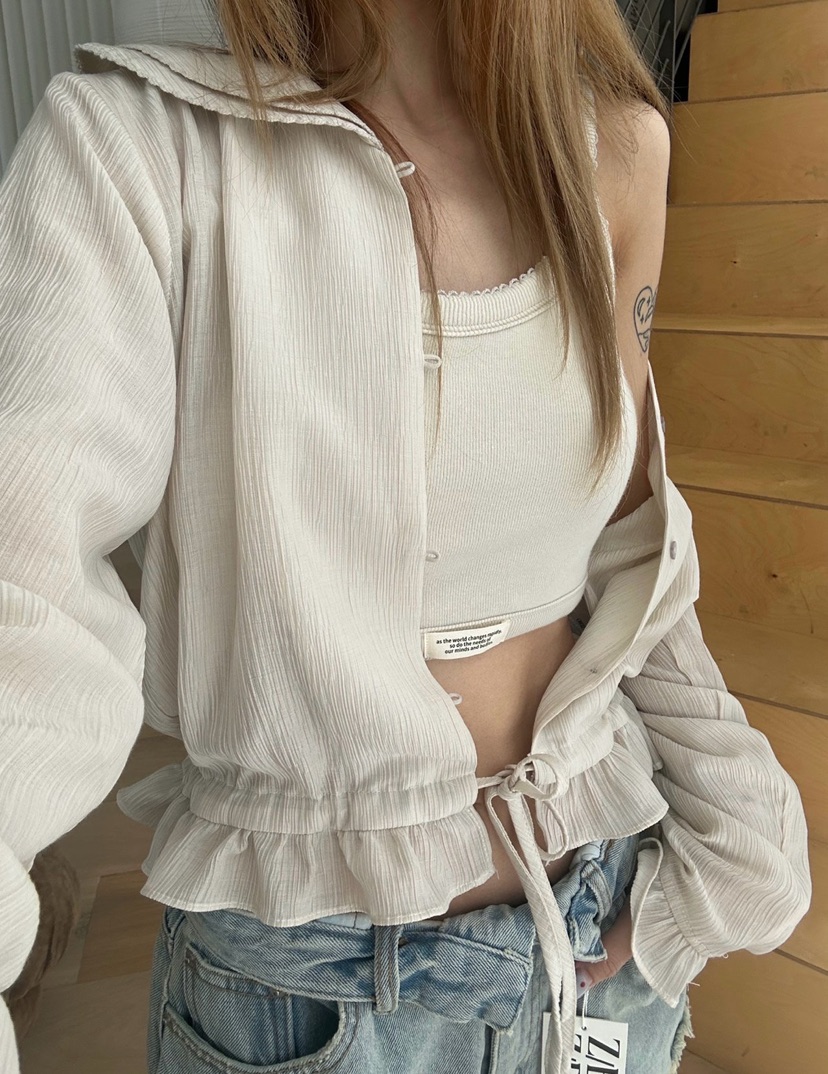 ZEROZERO韓國直郵女裝新品職業推薦人氣熱賣時尚襯衫蕾絲衫ZEROZERO襯衫/蕾絲衫