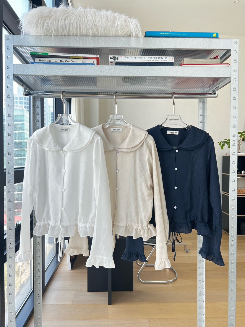 ZEROZERO韓國直郵女裝新品職業推薦人氣熱賣時尚襯衫蕾絲衫ZEROZERO襯衫/蕾絲衫