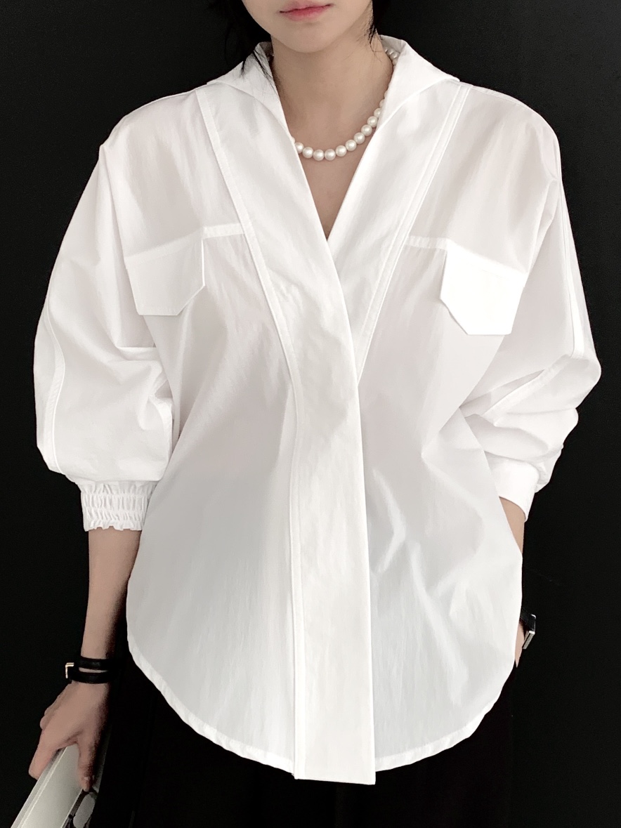 DAVICHI/D.SECOND韓國直郵實拍女士新款時尚襯衫蕾絲衫插肩袖DAVICHI/D.SECOND襯衫/蕾絲衫