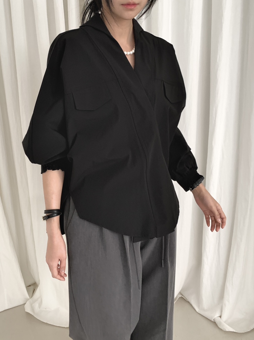 DAVICHI/D.SECOND韓國直郵實拍女士新款時尚襯衫蕾絲衫插肩袖DAVICHI/D.SECOND襯衫/蕾絲衫