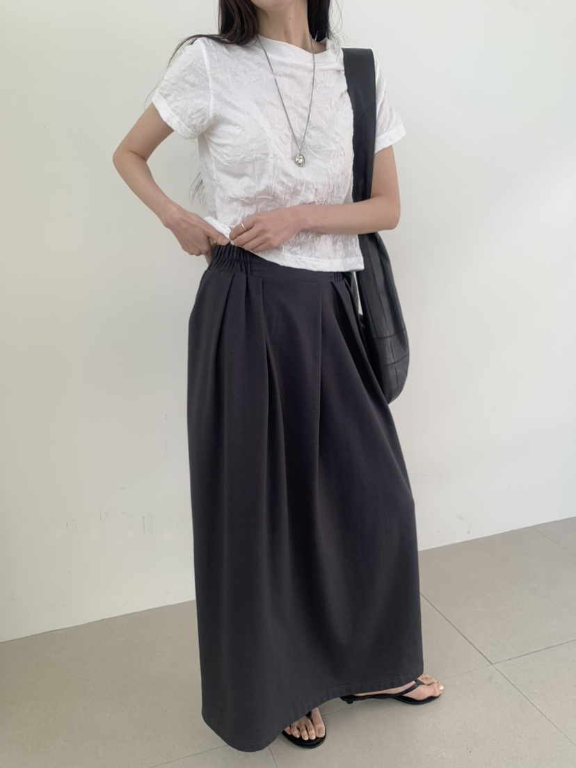 LE AVE韓國直郵實拍女士新品休閑26春夏熱賣推薦T恤褶皺LE AVET恤