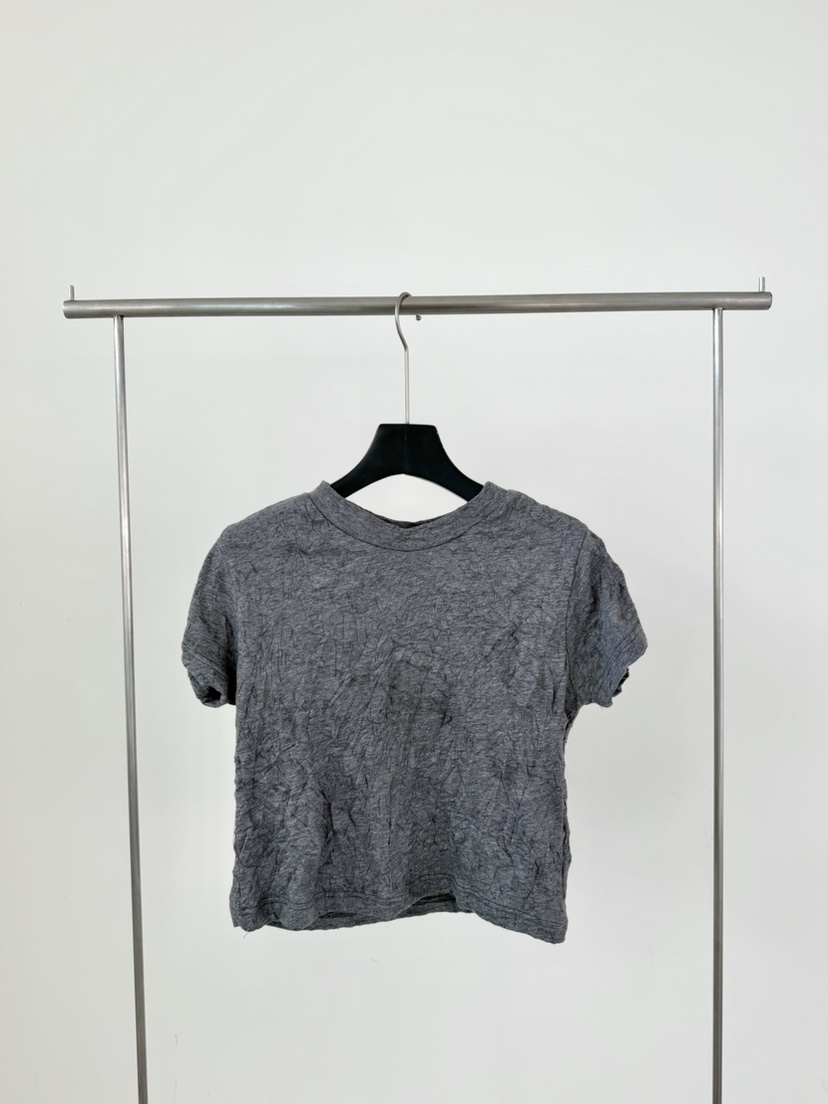 LE AVE韓國直郵實拍女士新品休閑26春夏熱賣推薦T恤褶皺LE AVET恤圖色4