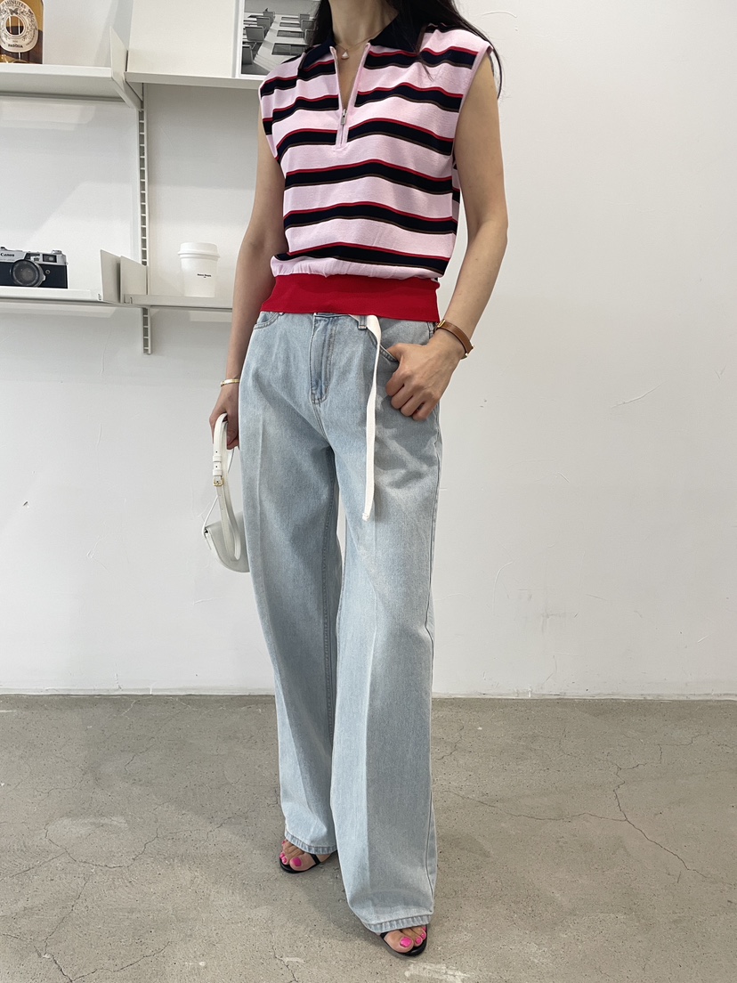 EDITION-P韓國東大門直郵女士新品26春夏時尚吊帶背心拉鏈EDITION/CHAHEE吊帶/背心