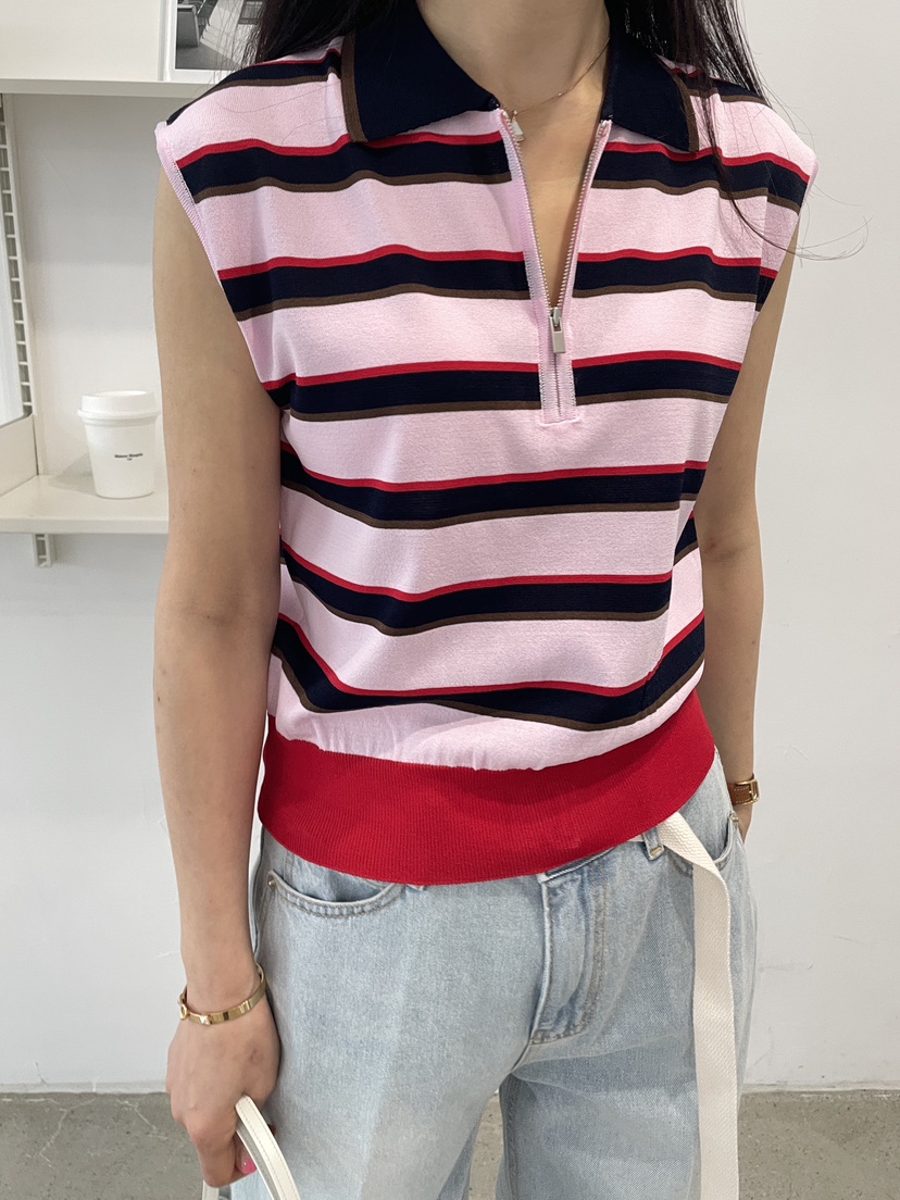 EDITION-P韓國東大門直郵女士新品26春夏時尚吊帶背心拉鏈EDITION/CHAHEE吊帶/背心