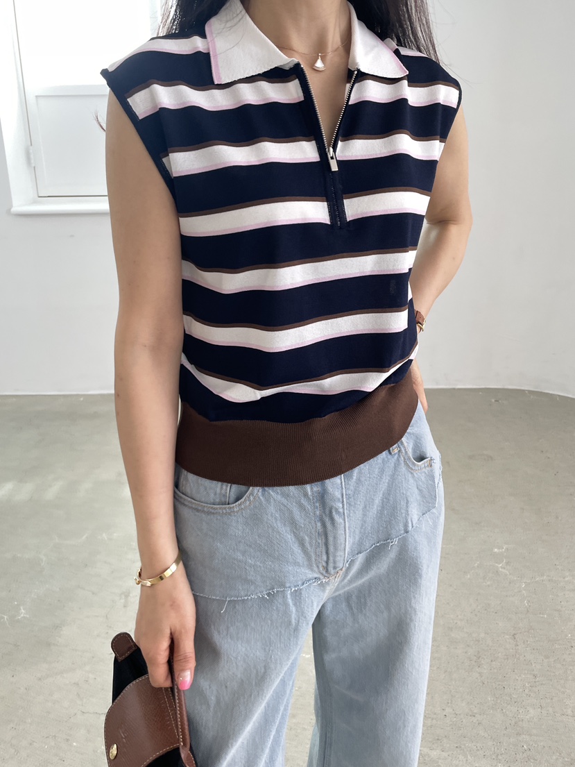 EDITION-P韓國東大門直郵女士新品26春夏時尚吊帶背心拉鏈EDITION/CHAHEE吊帶/背心