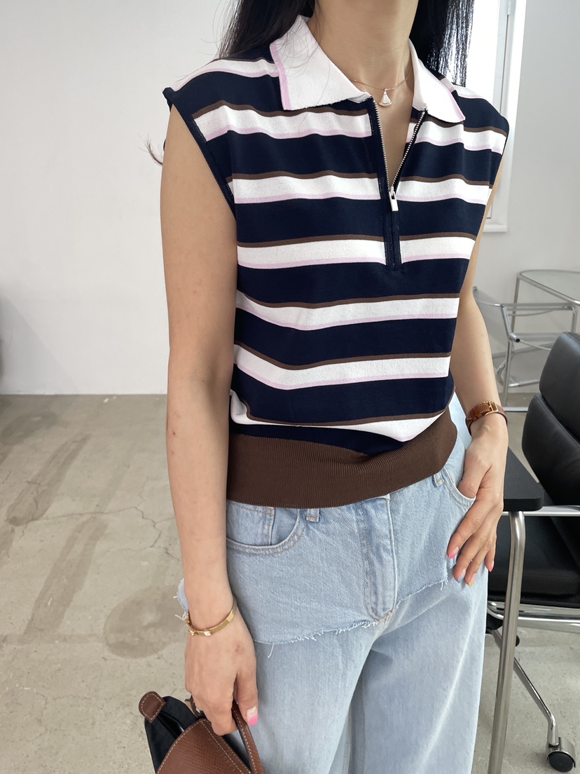 EDITION-P韓國東大門直郵女士新品26春夏時尚吊帶背心拉鏈EDITION/CHAHEE吊帶/背心