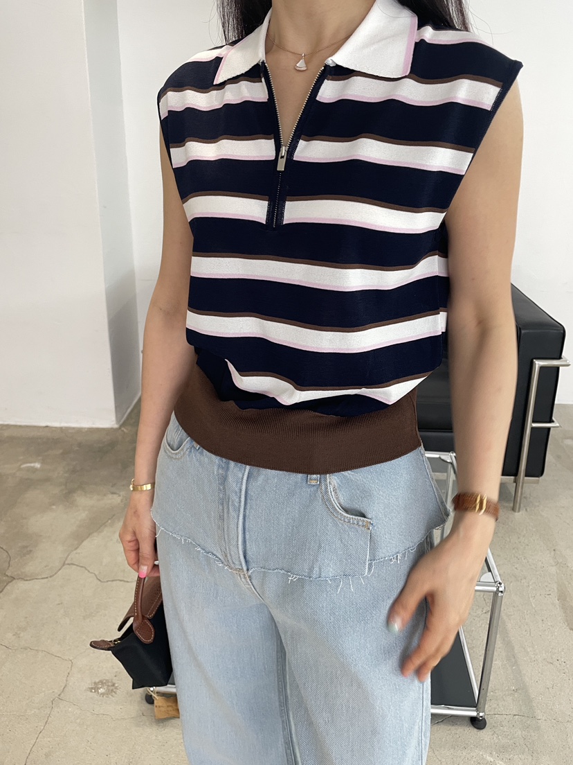 EDITION-P韓國東大門直郵女士新品26春夏時尚吊帶背心拉鏈EDITION/CHAHEE吊帶/背心