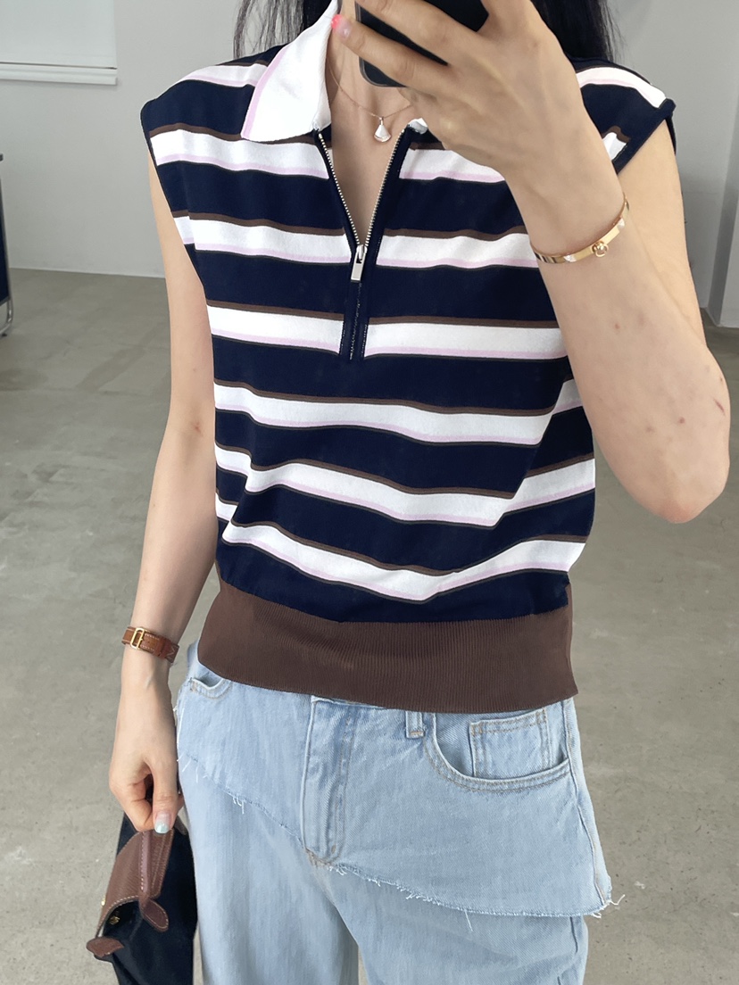 EDITION-P韓國東大門直郵女士新品26春夏時尚吊帶背心拉鏈EDITION/CHAHEE吊帶/背心