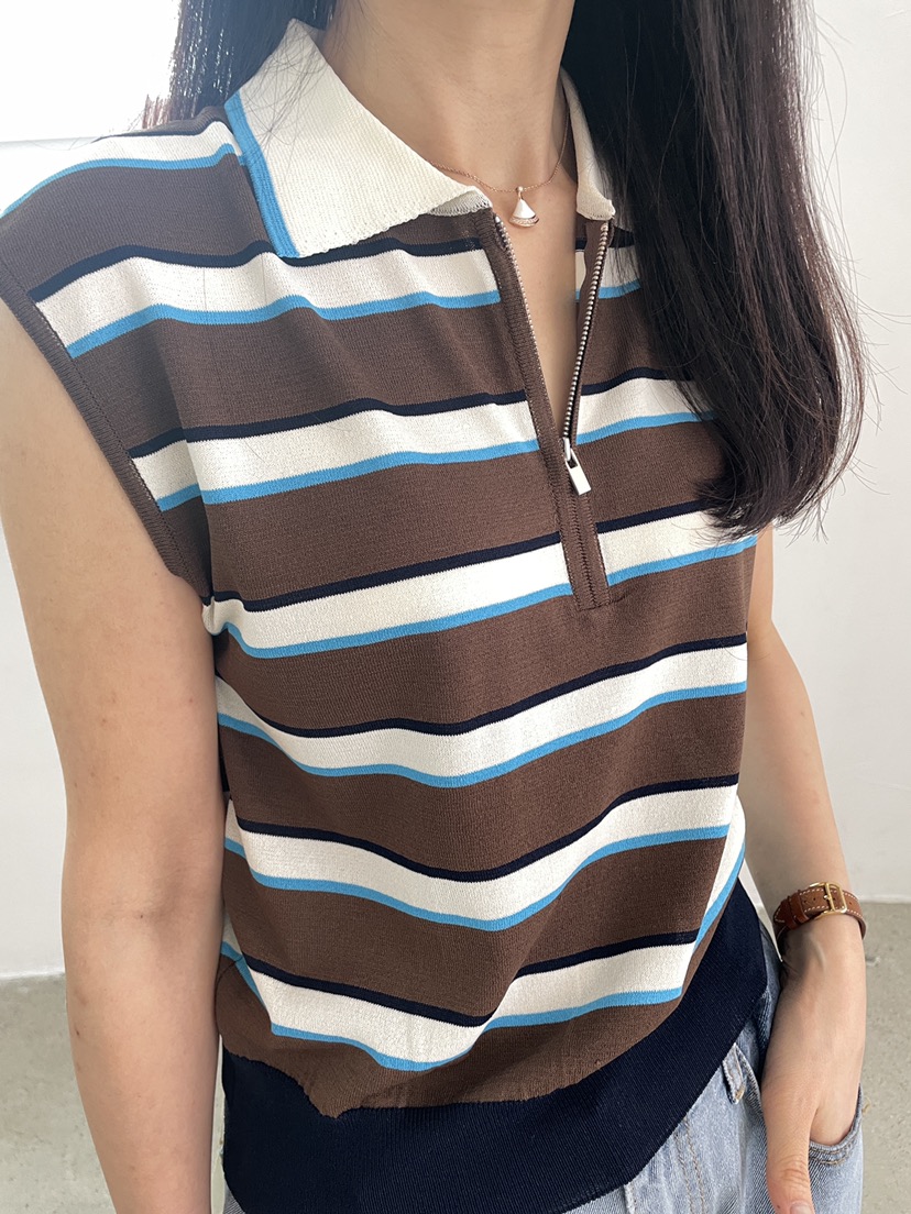 EDITION-P韓國東大門直郵女士新品26春夏時尚吊帶背心拉鏈EDITION/CHAHEE吊帶/背心