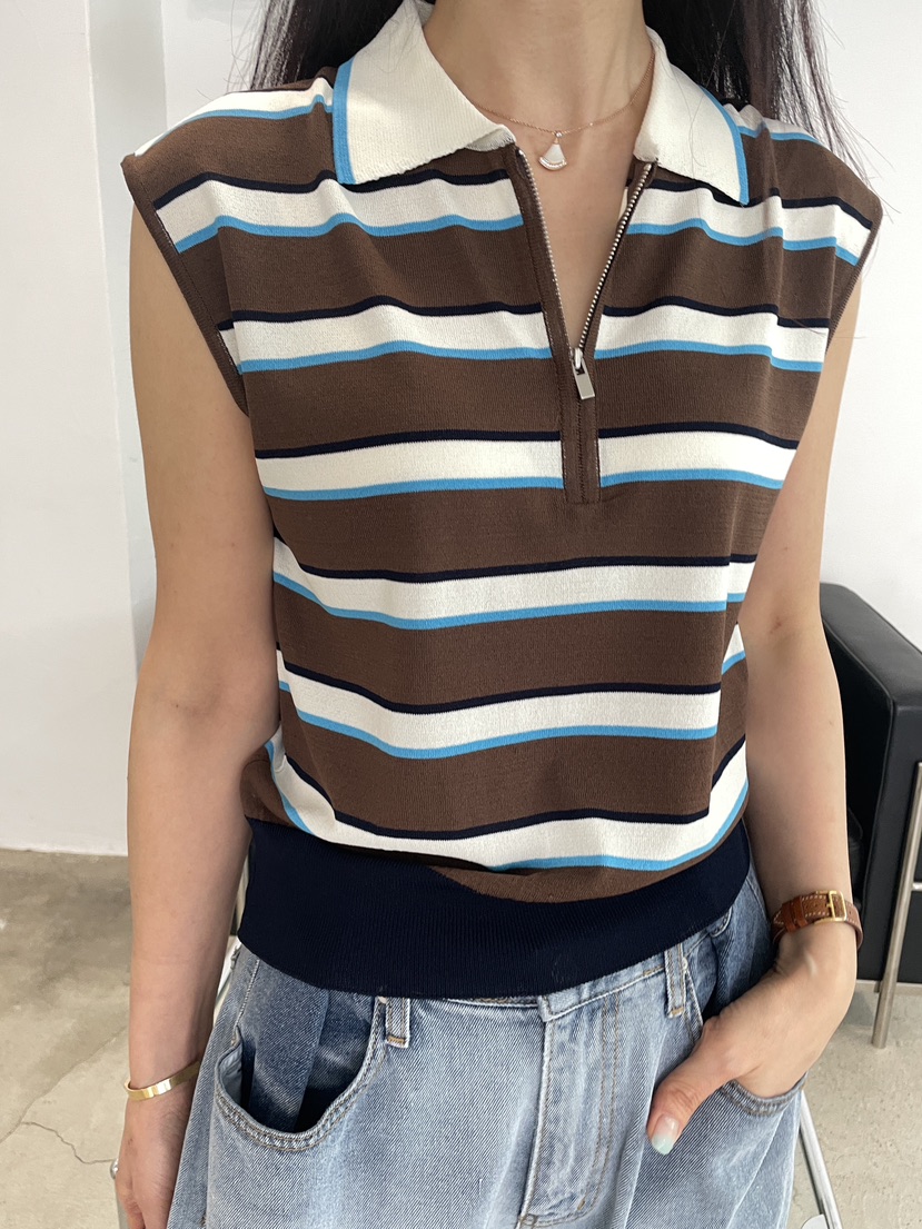 EDITION-P韓國東大門直郵女士新品26春夏時尚吊帶背心拉鏈EDITION/CHAHEE吊帶/背心