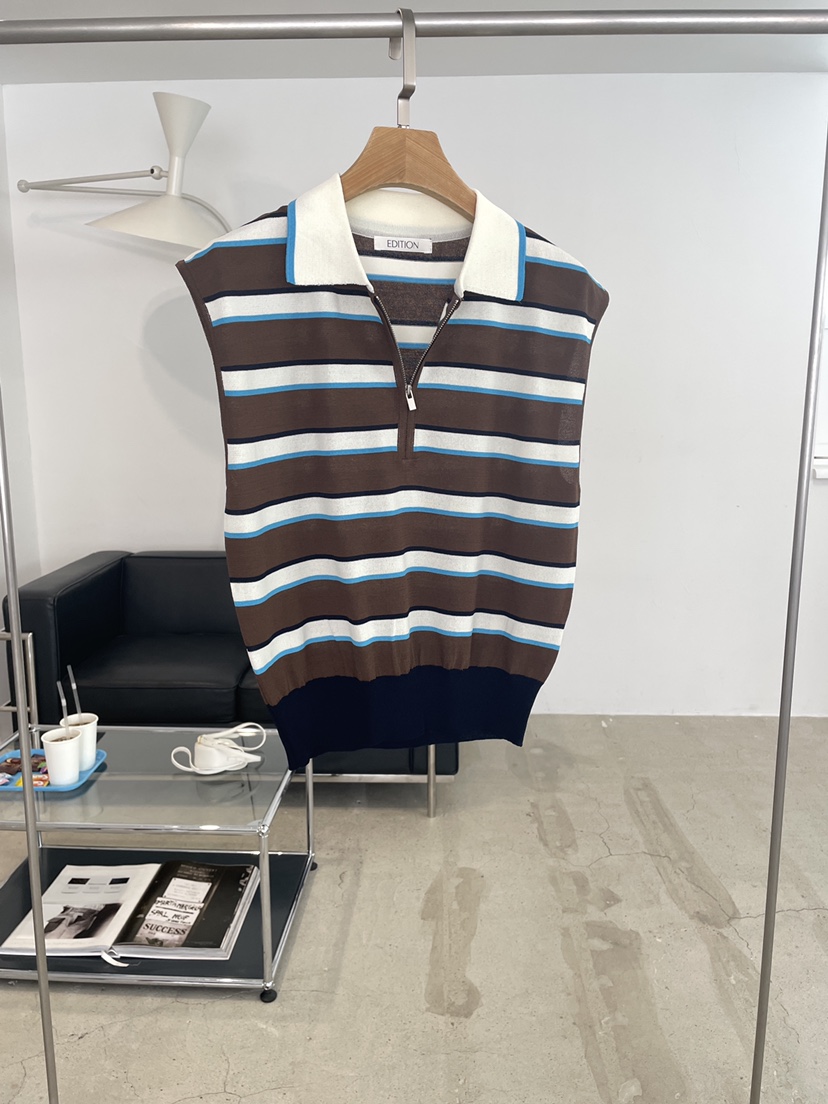 EDITION-P韓國東大門直郵女士新品26春夏時尚吊帶背心拉鏈EDITION/CHAHEE吊帶/背心圖色1