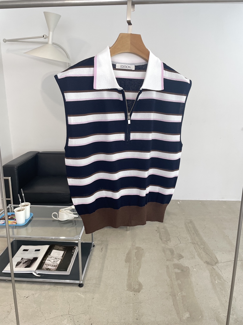 EDITION-P韓國東大門直郵女士新品26春夏時尚吊帶背心拉鏈EDITION/CHAHEE吊帶/背心圖色3