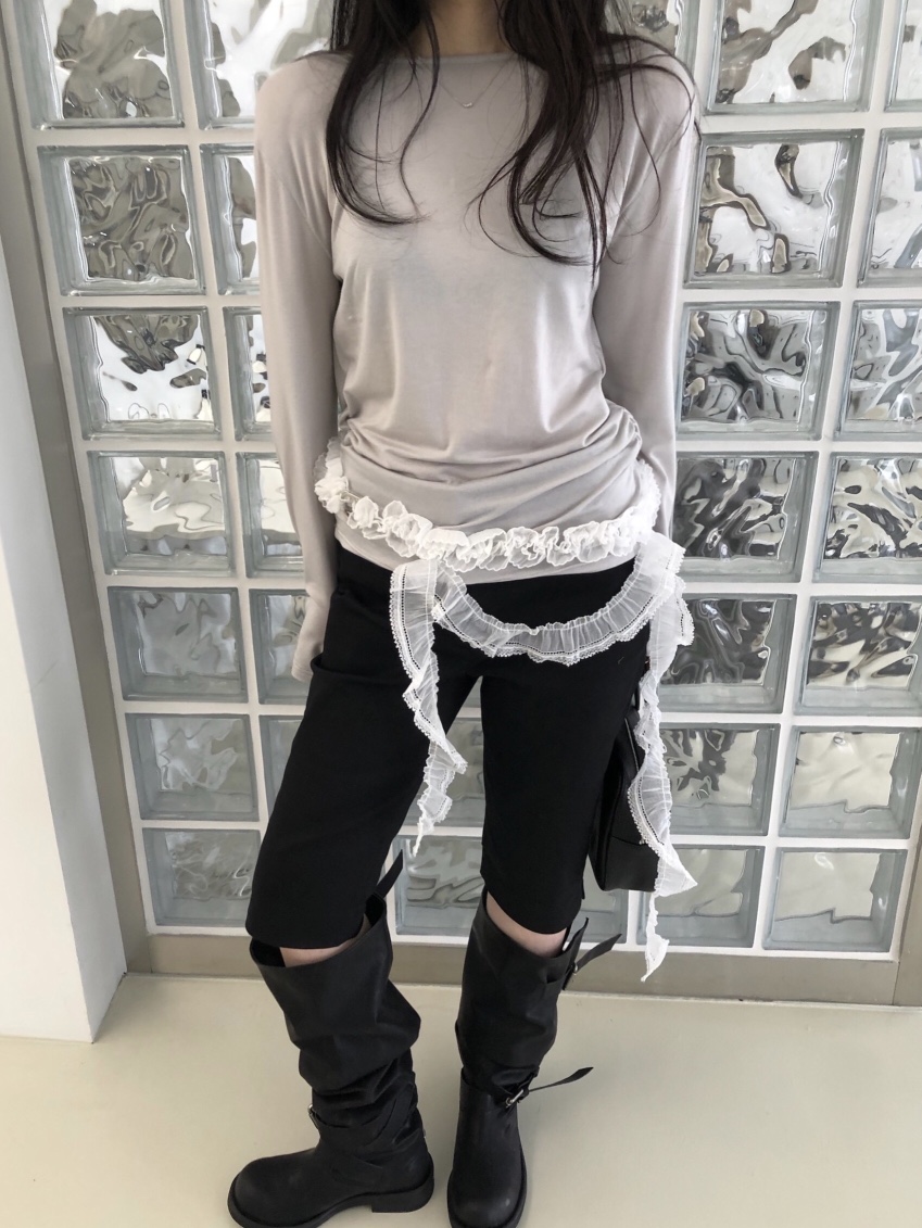 MELTED-P韓國直郵女士新品職業休閑26春夏熱賣腰帶腰帶蕾絲MELTED-P腰帶