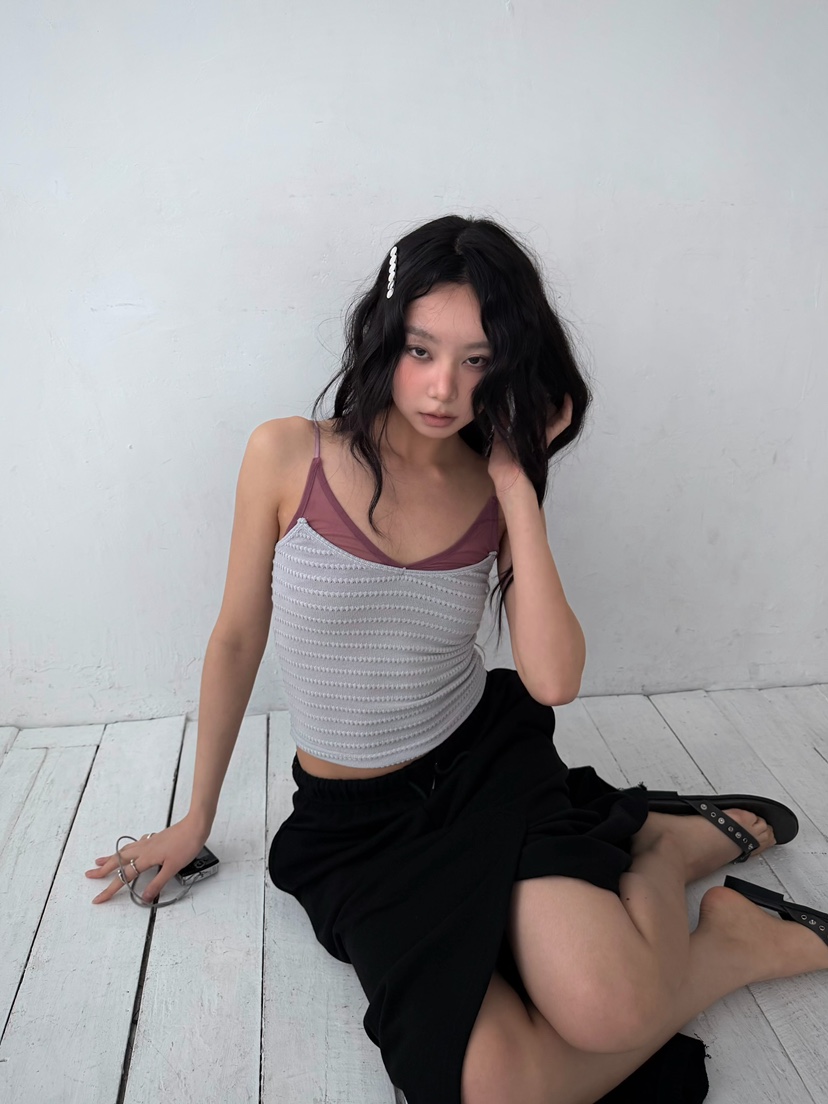 AWESOMESAUCE韓國直郵實拍女士新品時尚26春夏職業吊帶背心AWESOME SAUCE吊帶/背心