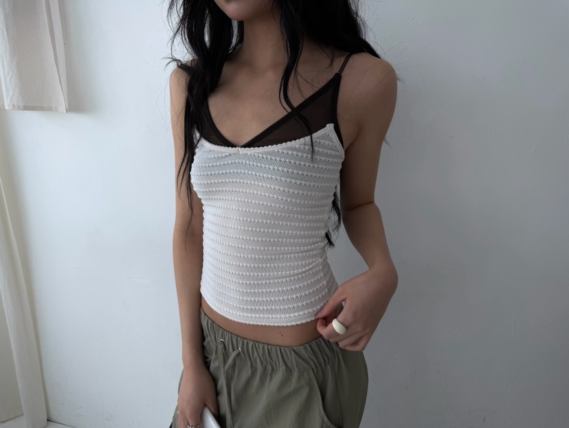 AWESOMESAUCE韓國直郵實拍女士新品時尚26春夏職業吊帶背心AWESOME SAUCE吊帶/背心