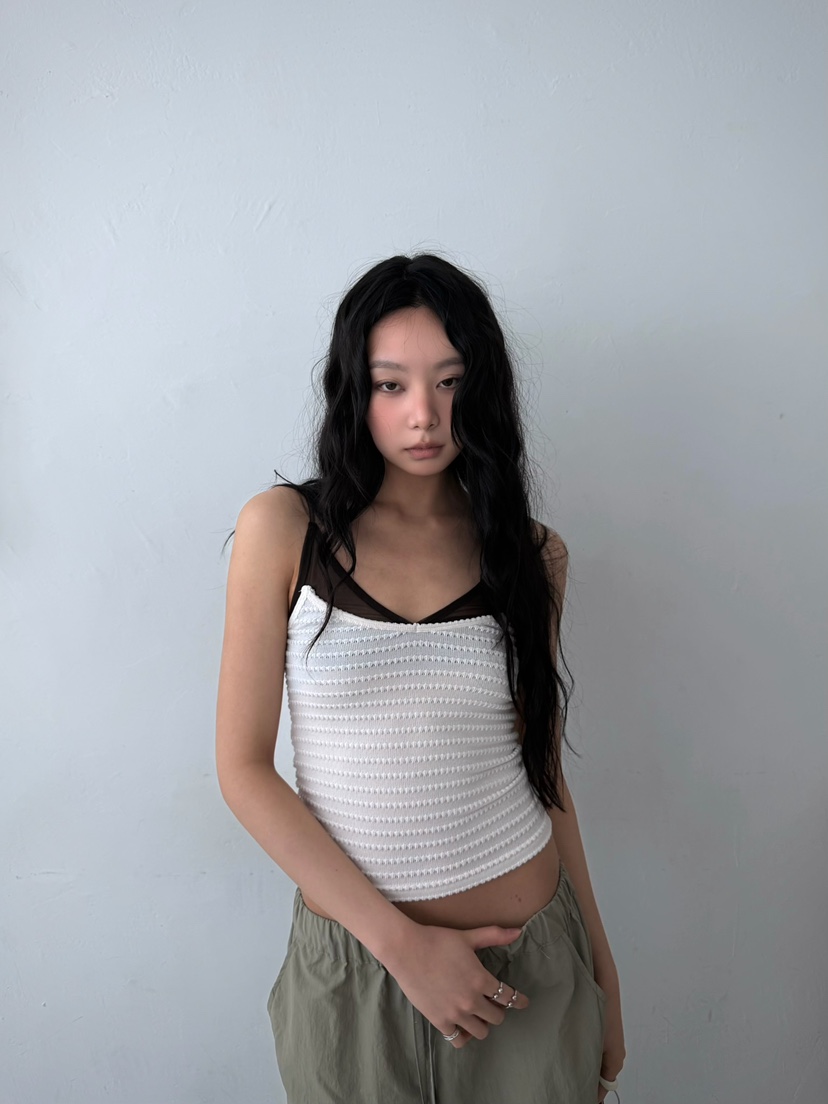 AWESOMESAUCE韓國直郵實拍女士新品時尚26春夏職業吊帶背心AWESOME SAUCE吊帶/背心